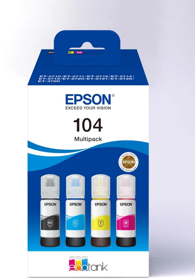 Epson 104 EcoTank inktflessen multipack zwart