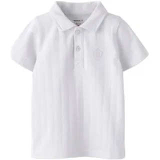 NAME IT MINI polo NMMFEN wit Jongens Katoen Polokraag Effen