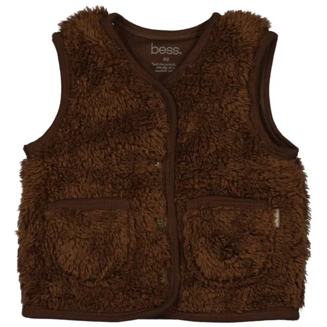 BESS teddy bodywarmer bruin, foto 2