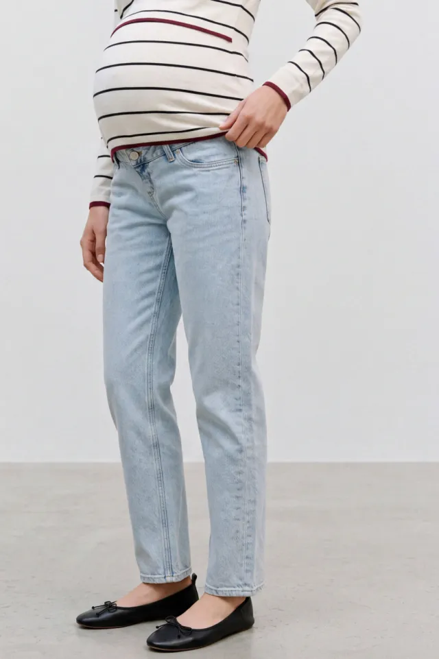 Vero Moda MATERNITY zwangerschaps mom jeans - light blue denim, foto 5