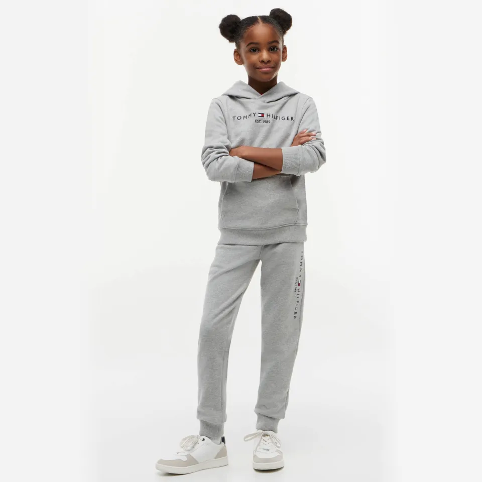 Tommy Hilfiger joggingbroek lichtgrijs melange Lichtgrijs melange/rood/donkerblauw