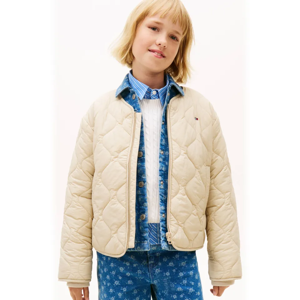 Tommy Hilfiger quilted lightweight jack beige, foto 4
