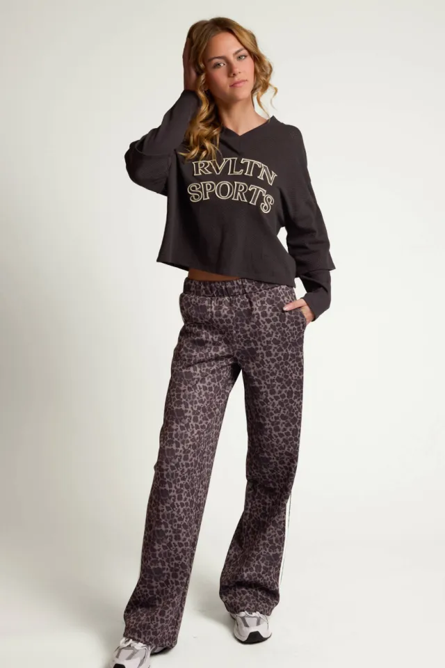 LOOXS 10sixteen longsleeve met tekst antraciet