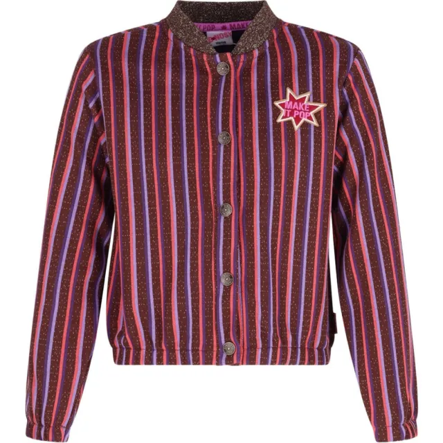 B.Nosy rechtvallend gestreept sweatvest - donkerpaars Paars/roze