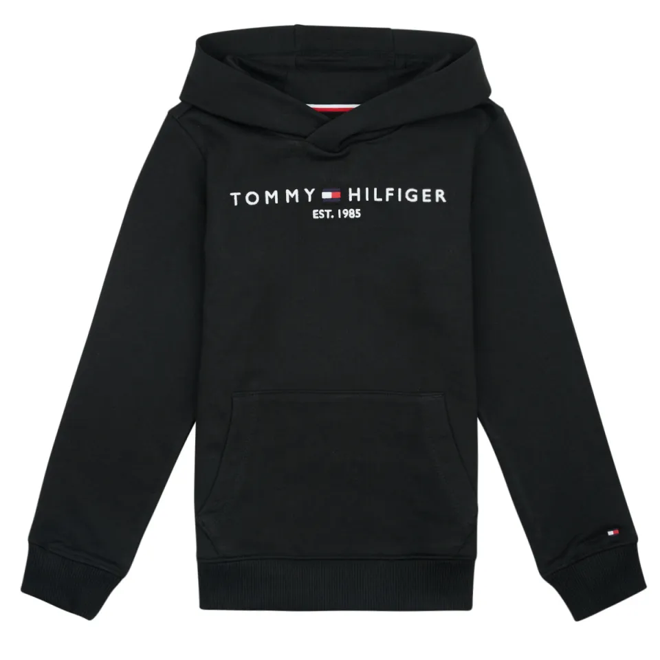 Tommy Hilfiger unisex hoodie met logo zwart, foto 3