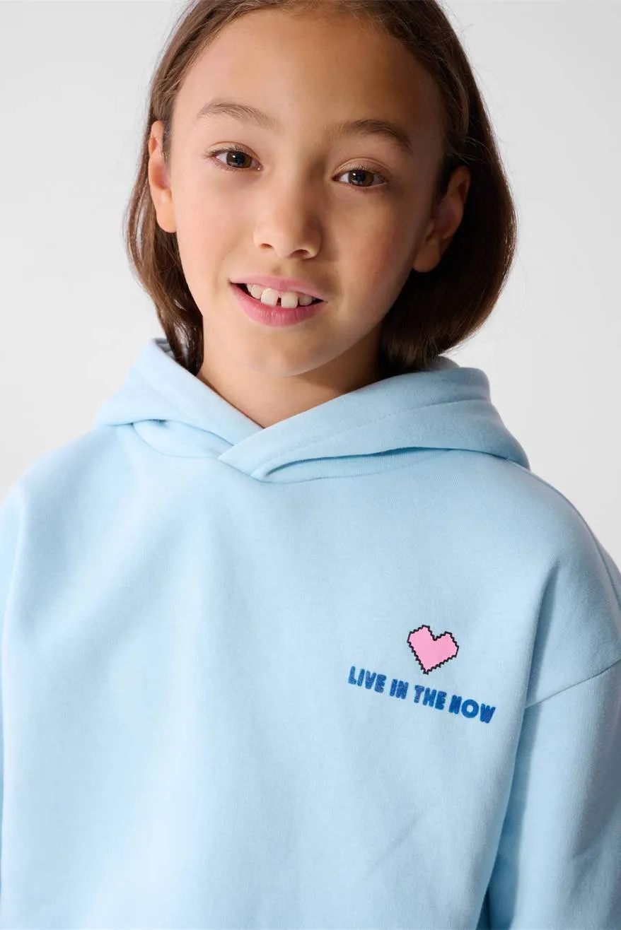 Shoeby regular fit hoodie met backprint - lichtblauw, foto 7