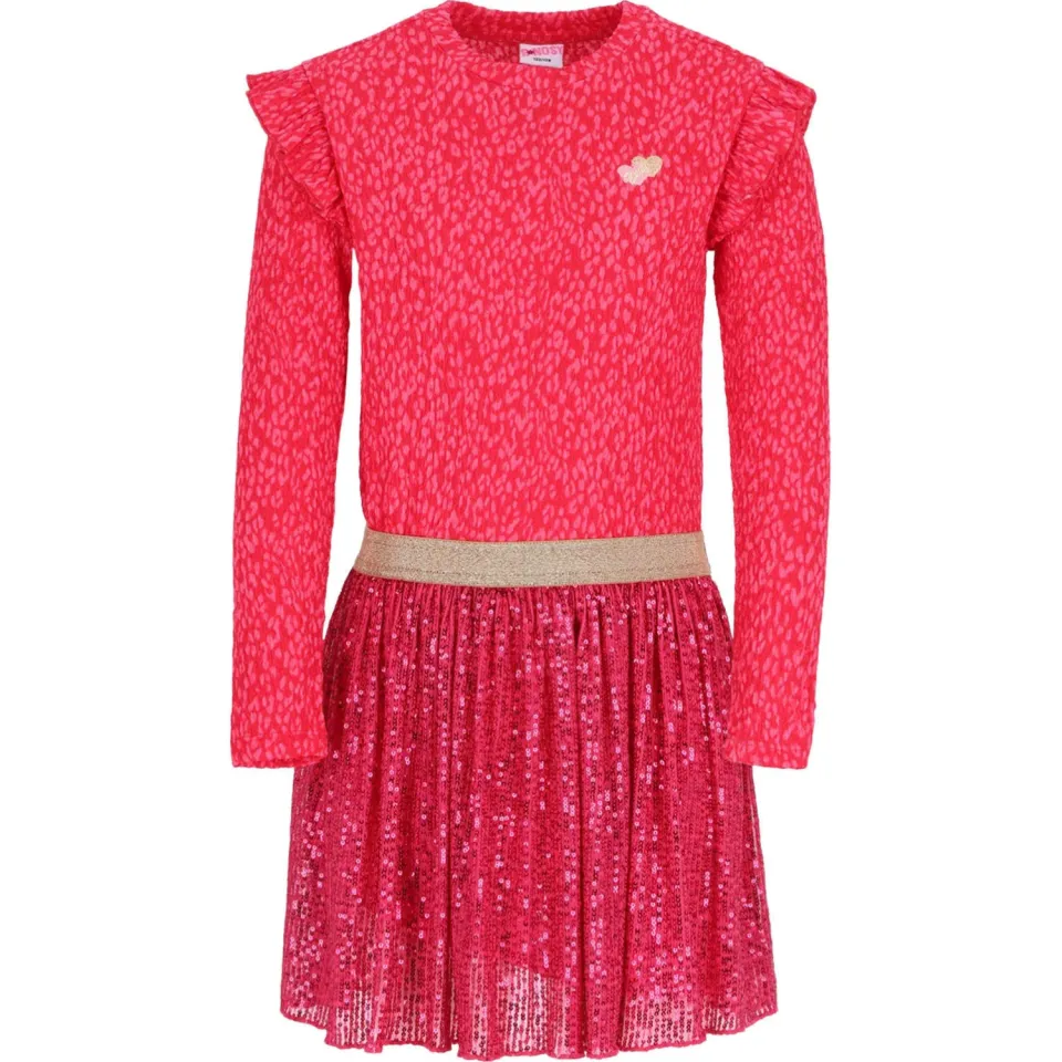 B.Nosy Diana glitterjurk met pailletten roze, foto 2