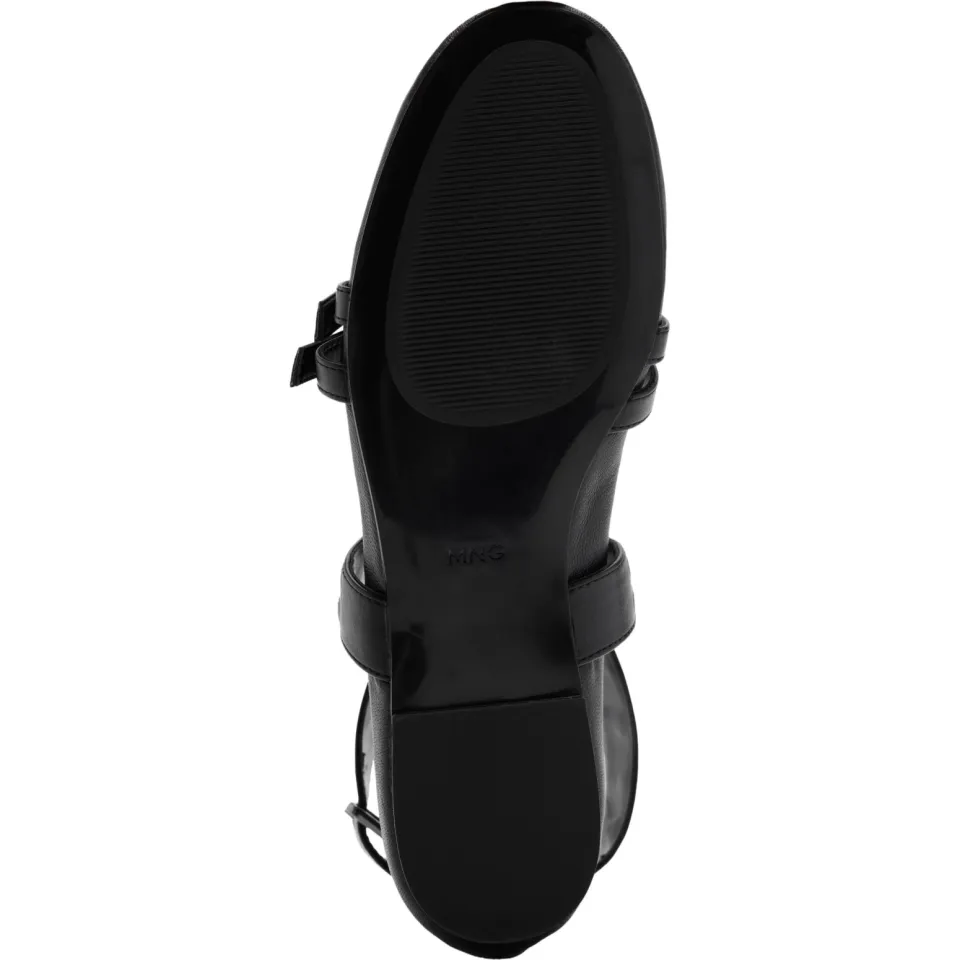 Mango TEEN leren ballerina's met studs - zwart, foto 2