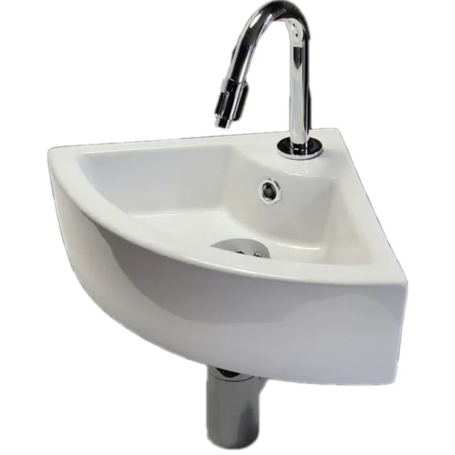 Best Design Fonteinset Best Design Floor One Pack Hoekmodel 32.5x32.5cm Wit