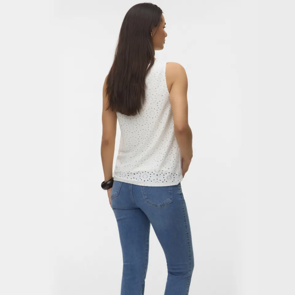 Vero Moda maternity zwangerschaps top ajour wit, foto 4