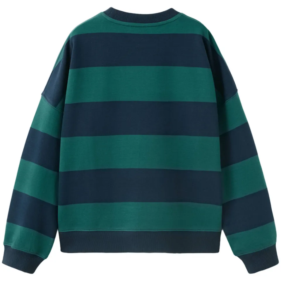 Mango Kids gestreepte sweater - donkergroen, foto 3