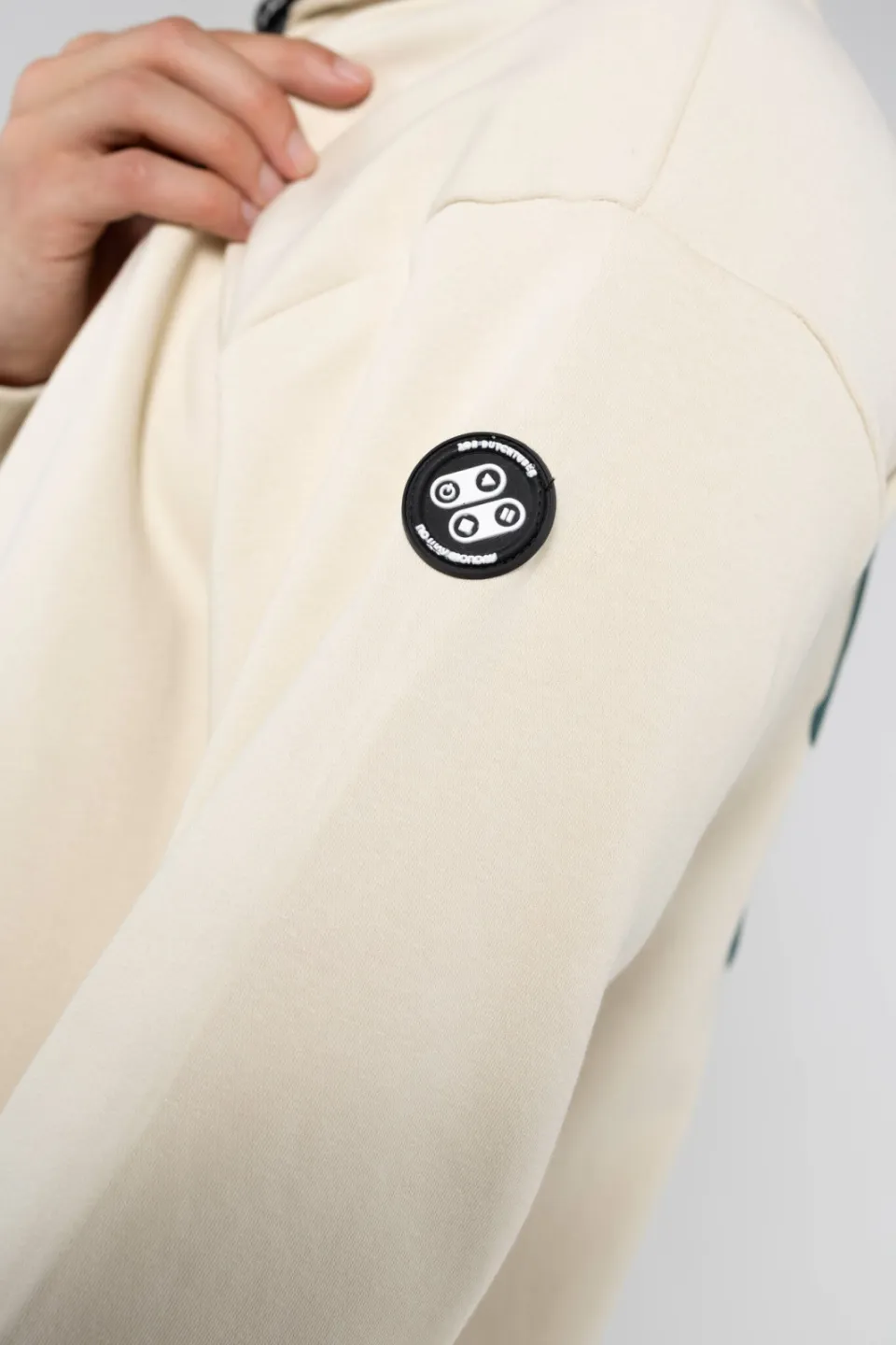 No Way Monday X Job Dutchtuber oversized hoodie met backprint - beige, foto 8