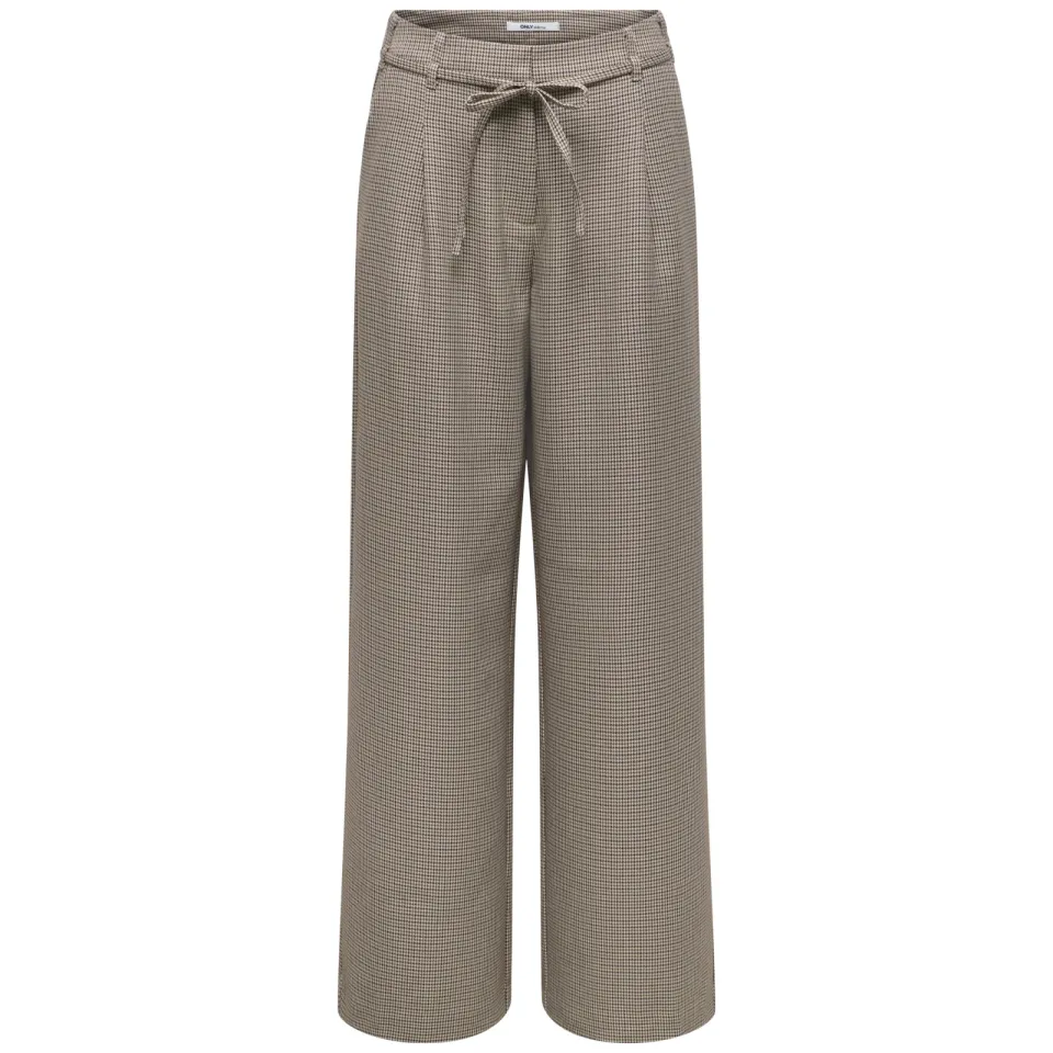 Only Onlmiria wide leg broek bruin geruit, foto 2