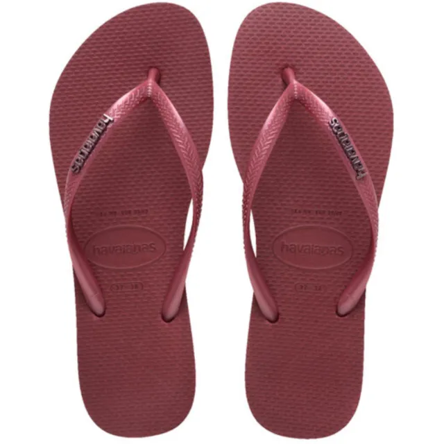 Havaianas Slim Logo Metallic amaranth Rubber Dames roze, foto 2