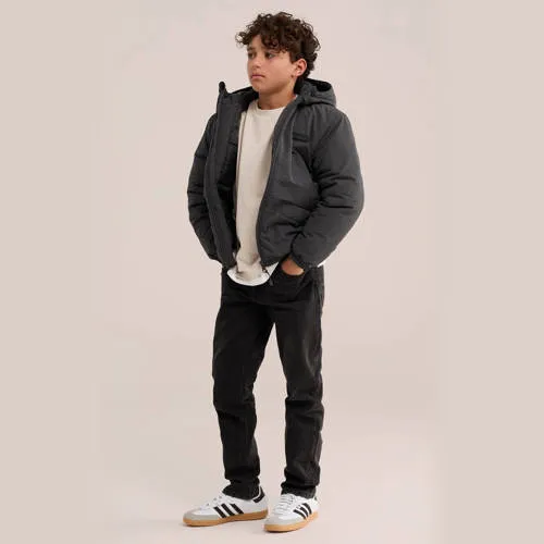 WE Fashion gewatteerde winterjas antraciet, foto 3