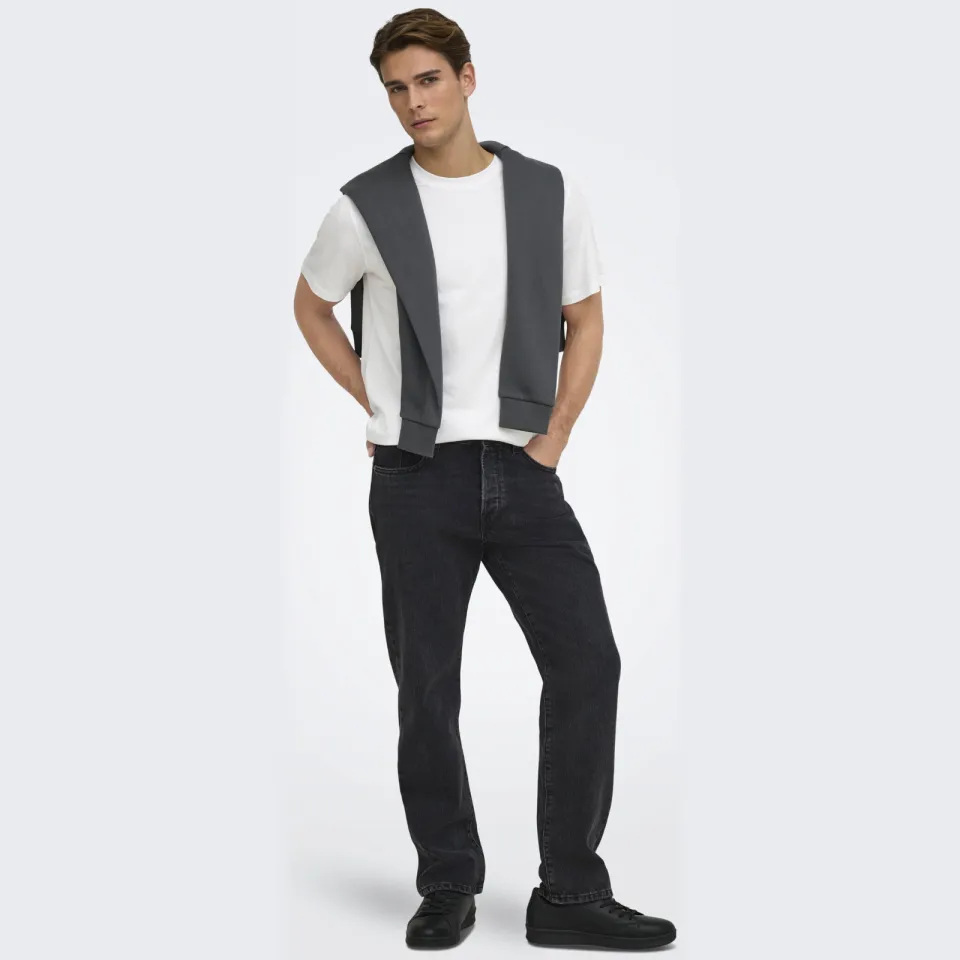 Only & Sons straight leg jeans - zwart
