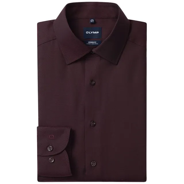 Olymp slim fit zakelijk overhemd - bordeaux