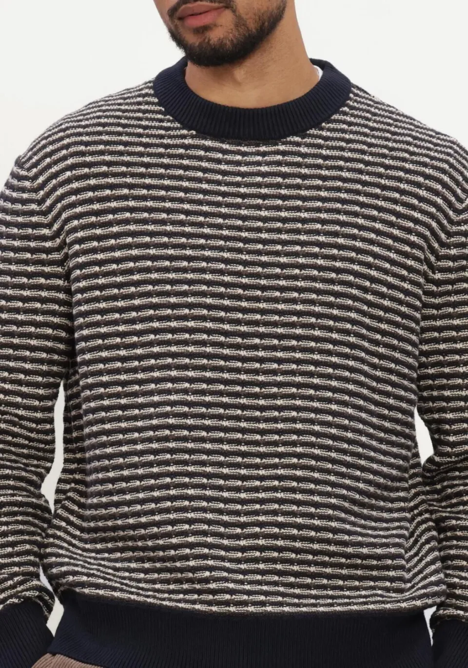 SELECTED MEN Heren Truien & Vesten Slmdarrell Ls Structure Crew Neck - Multi, foto 5