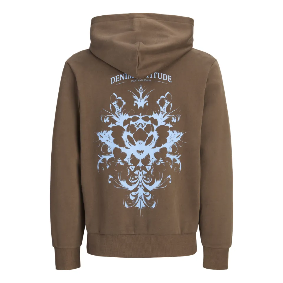Jack & Jones JUNIOR hoodie met backprint - bruin, foto 4