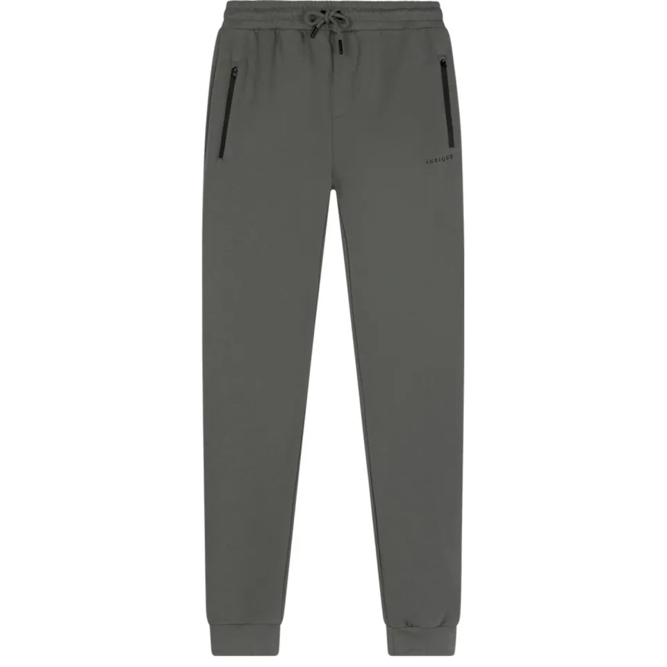 Ambique slim joggingbroek mosgroen