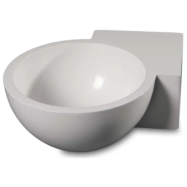 Hoekfontein Luca Sanitair Rond 28x28x12cm Mineral Stone Glans Wit
