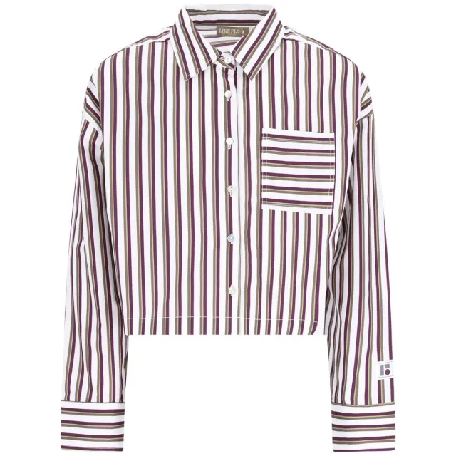 Like Flo Young gestreepte blouse wit, foto 2