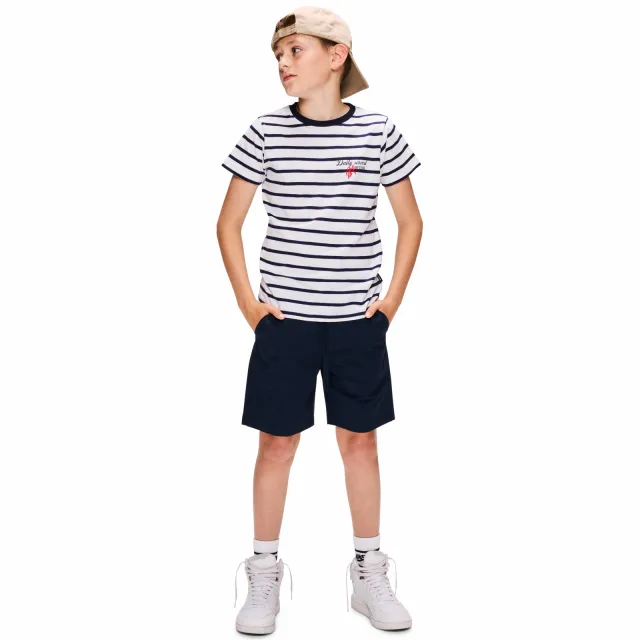 Retour Jeans t-shirt donkerblauw Donkerblauw/wit