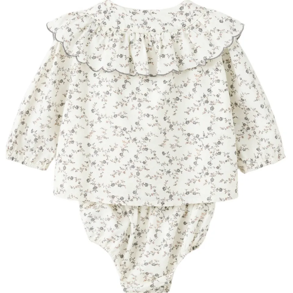 Mango Kids gebloemde blouse - lichtbeige, foto 2