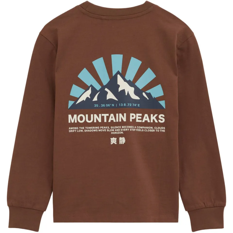 WE Fashion longsleeve met backprint bruin, foto 3