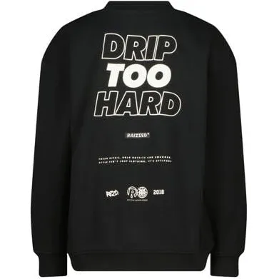 Raizzed boxy sweater met backprint - zwart, foto 3