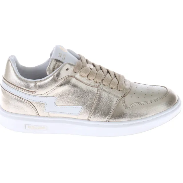 Red Code leren sneakers goud