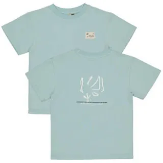 LEVV Little T-shirt met backprint lichtblauw