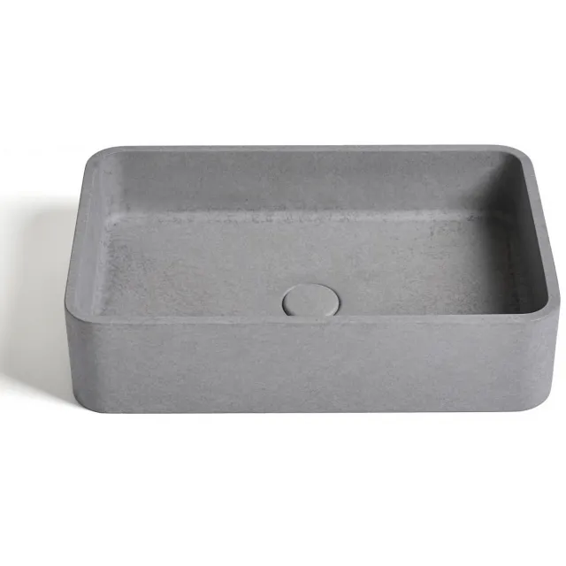 Ideavit Waskom Ideavit Idea.Gaia 50x32.5x12 cm Vierkant Beton Grijs