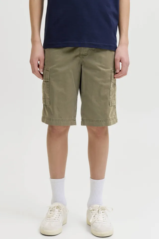 Jack & Jones JUNIOR relaxed high waist cargo short olijfgroen, foto 3