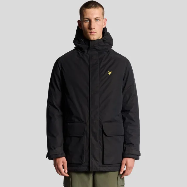 Lyle & Scott Membrane parka jas zwart