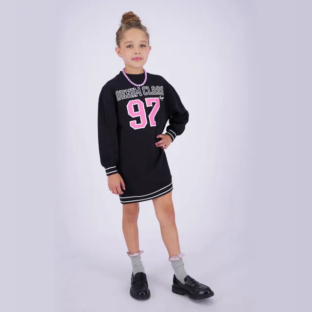 Vingino Padine midi sweatjurk zwart