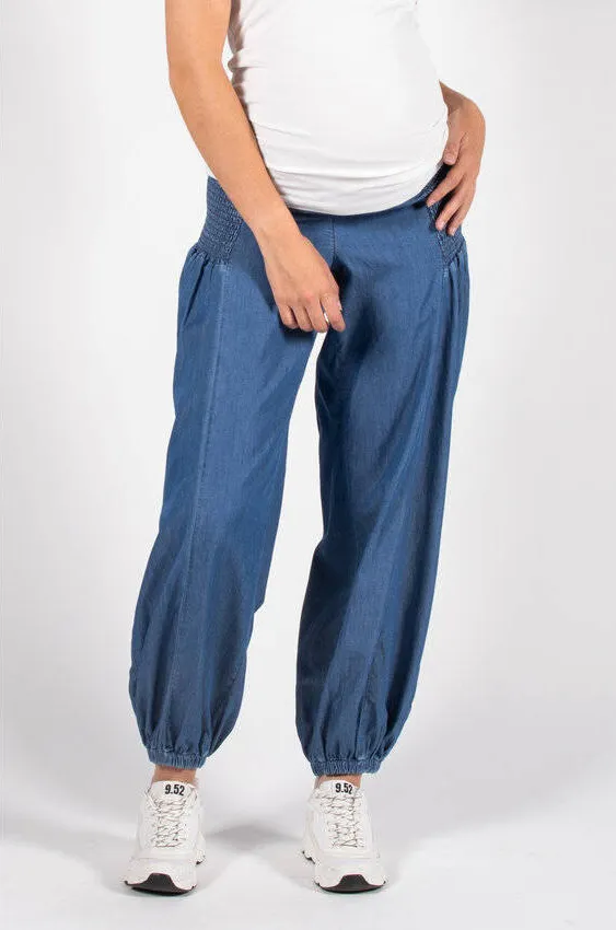 LOVE2WAIT high waist zwangerschapsbroek lichtblauw light blue denim, foto 5