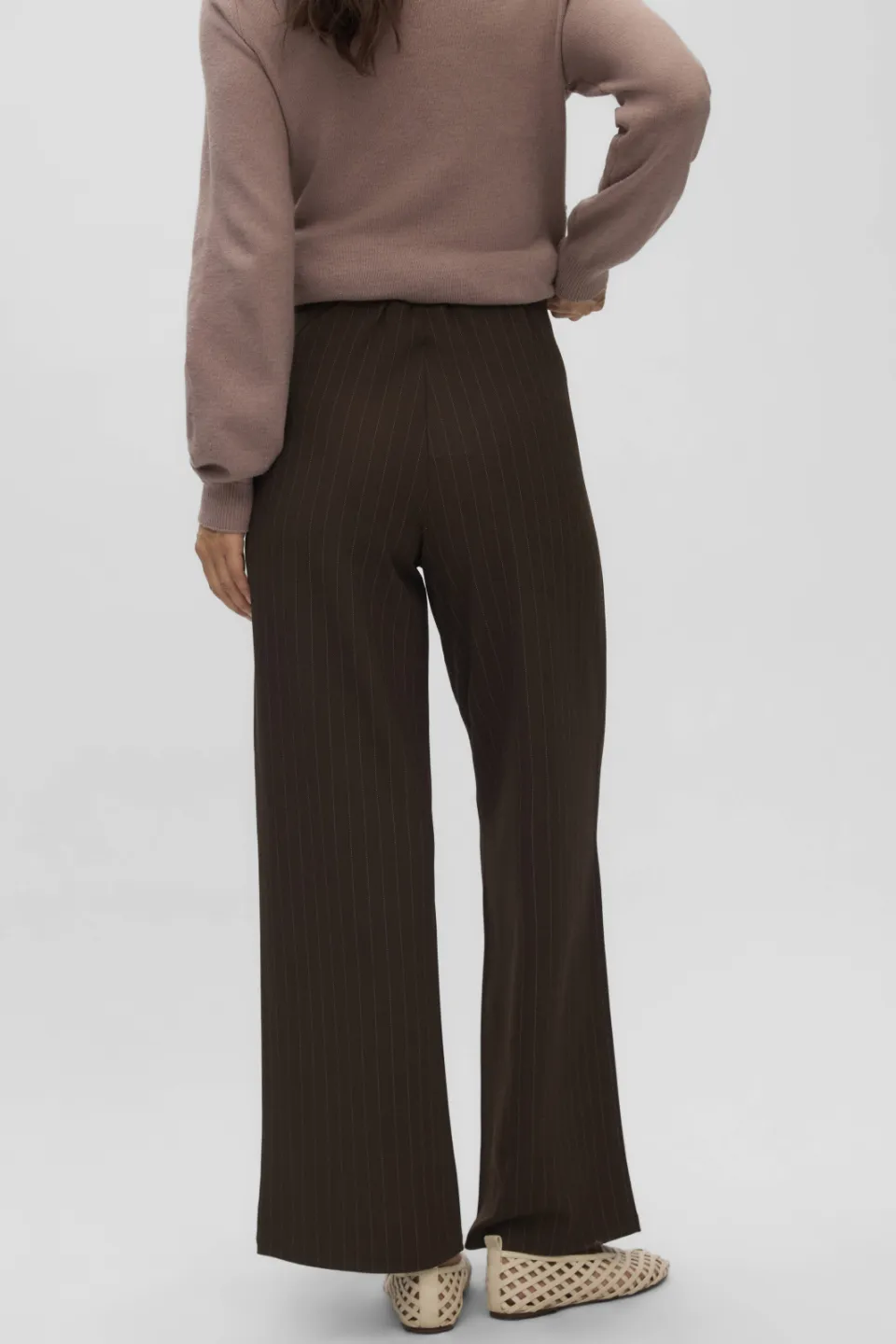 Vero Moda Maternity wide leg zwangerschapsbroek bruin, foto 5