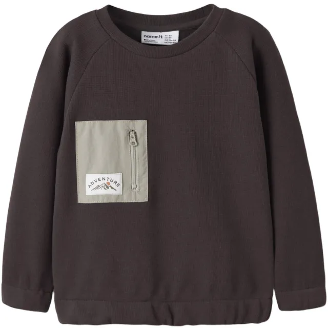 NAME IT MINI junior sweater - donkerbruin, foto 2