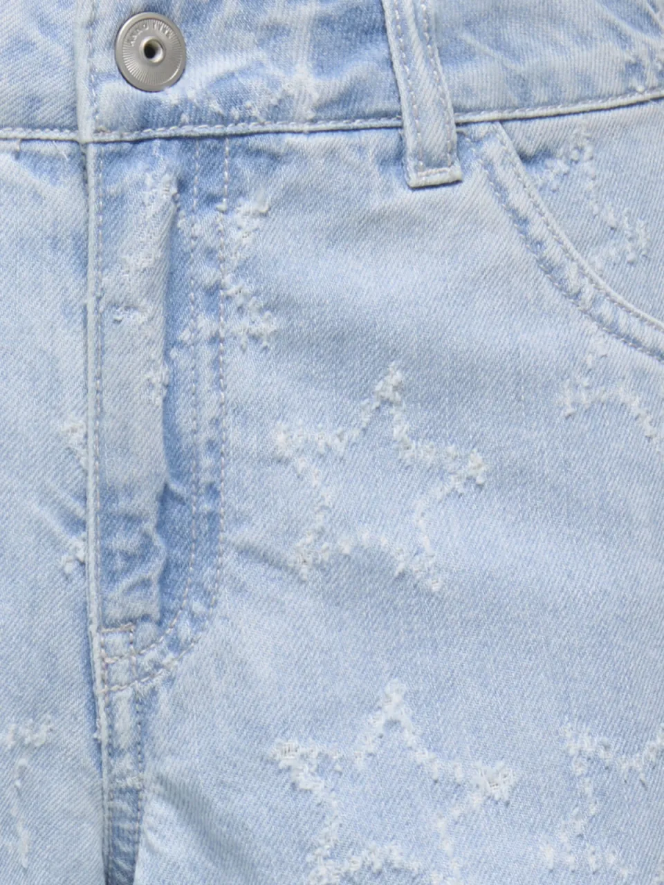 Only jeansshort lichtblauw met sterrenprint light blue denim, foto 5