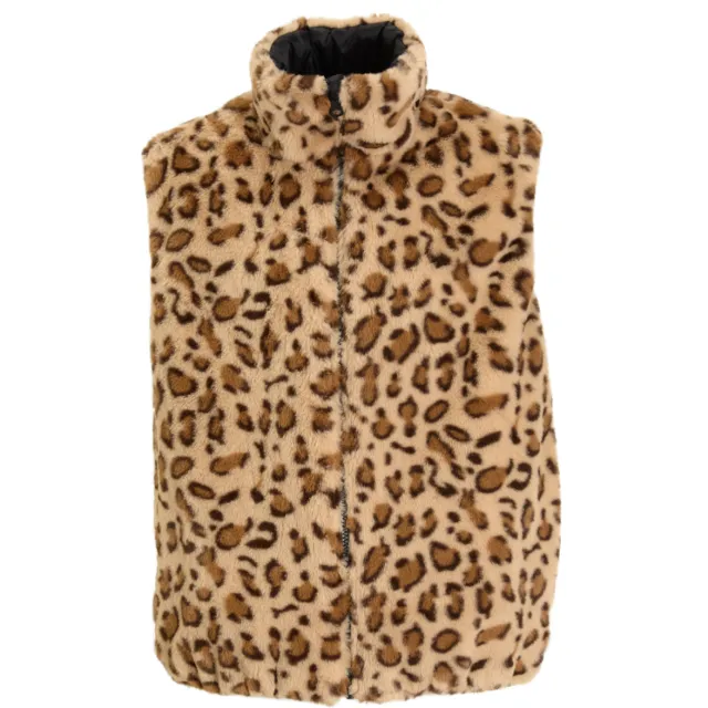 Anytime reversible bodywarmer panterprint zwart