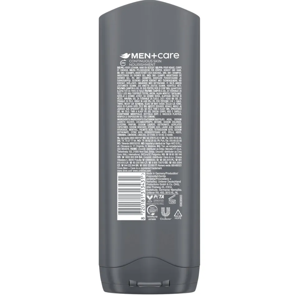 Dove Men+Care Extra Fresh 3-in-1 douchegel, foto 4