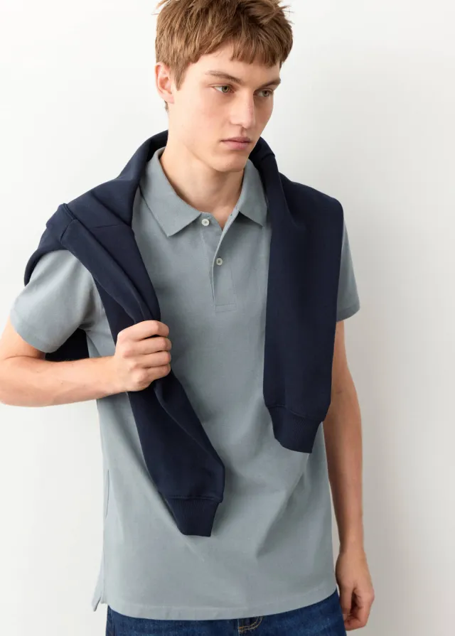 Mango TEEN polo grijsblauw, foto 4