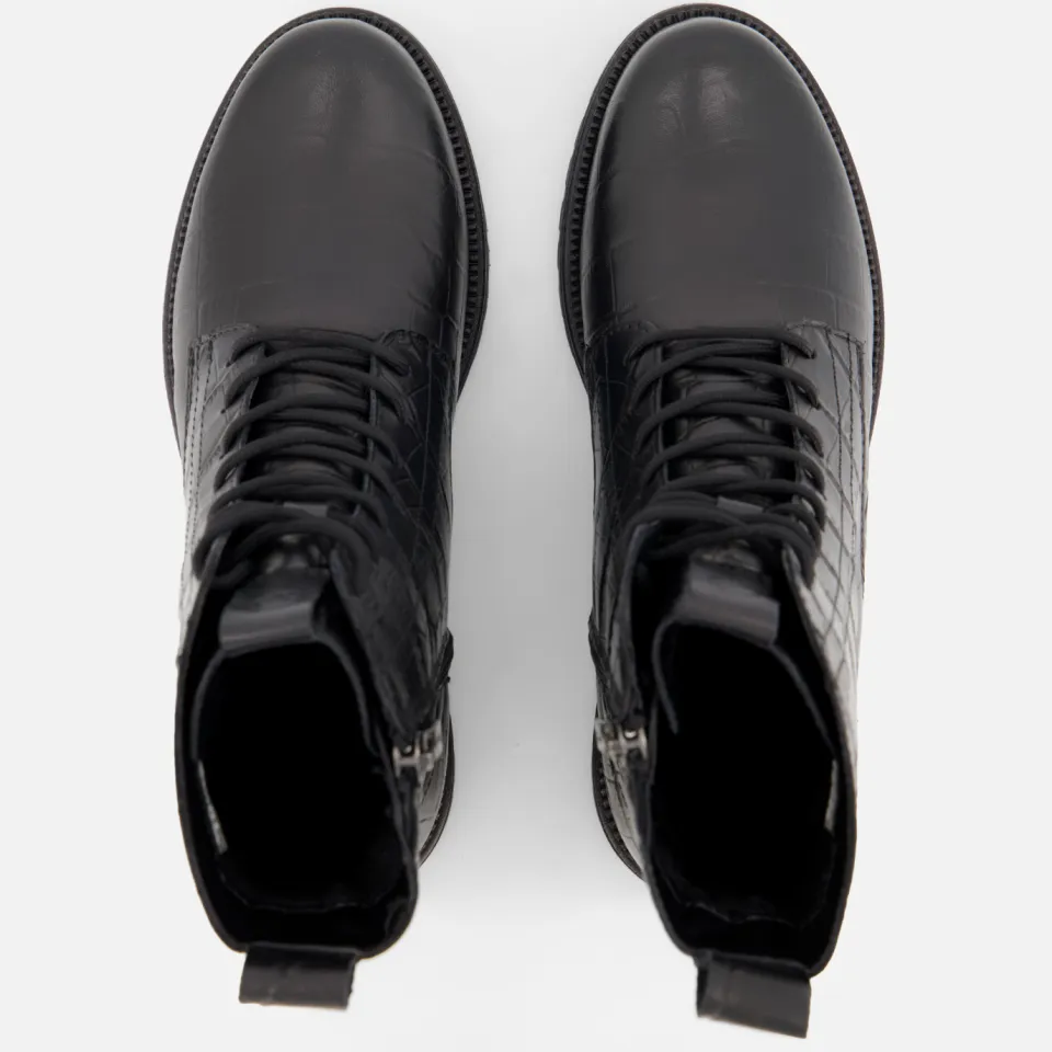 Tamaris veterboots croco zwart, foto 4