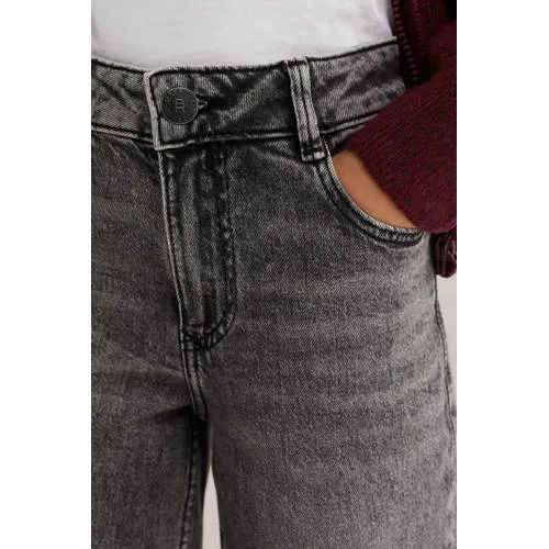 WE Fashion Blue Ridge high waist wide leg jeans grey denim, foto 5