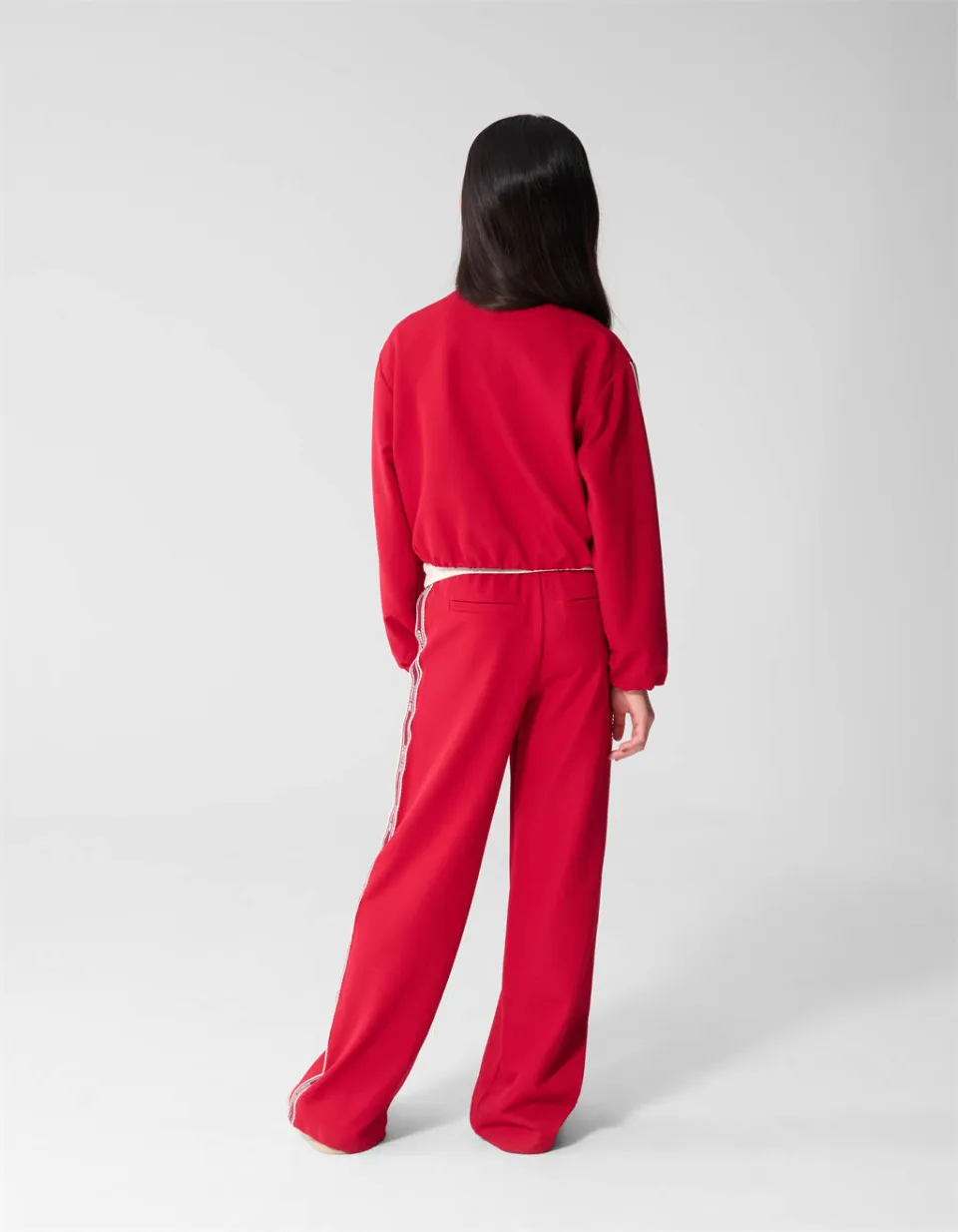 Shoeby wide leg joggingbroek rood, foto 5