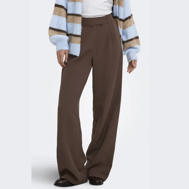 Only ONLLINDA-BERRY wide leg pantalon bruin, foto 5
