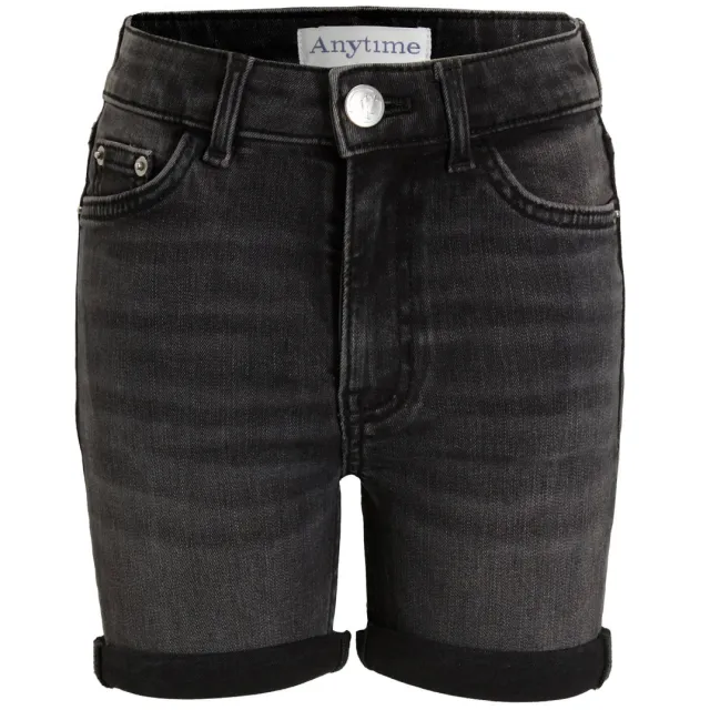 Anytime denim short zwart Grijs