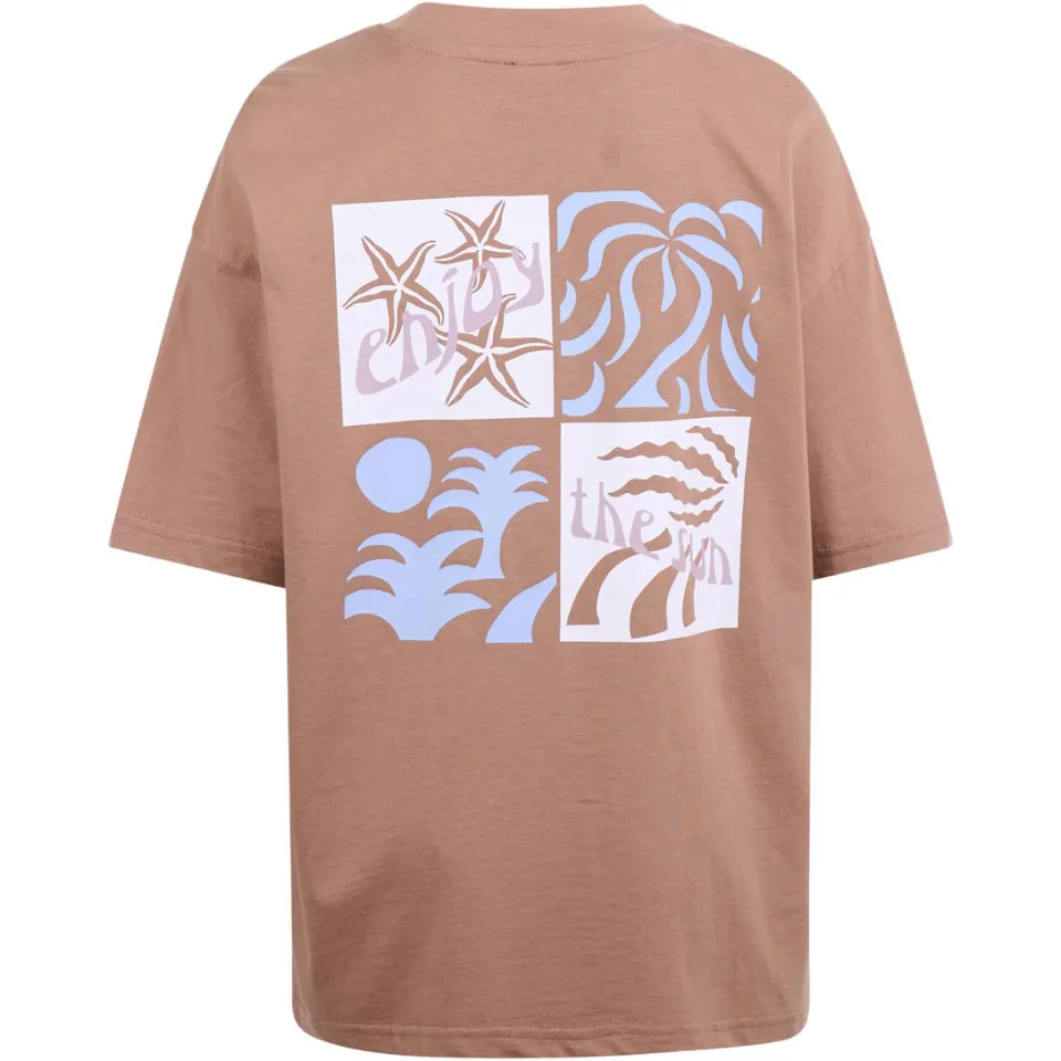 Shoeby T-shirt met backprint lichtbruin, foto 2