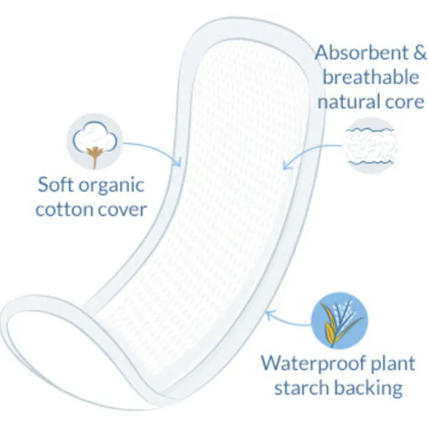 Natracare Maxi Pads Night maandverband, foto 2